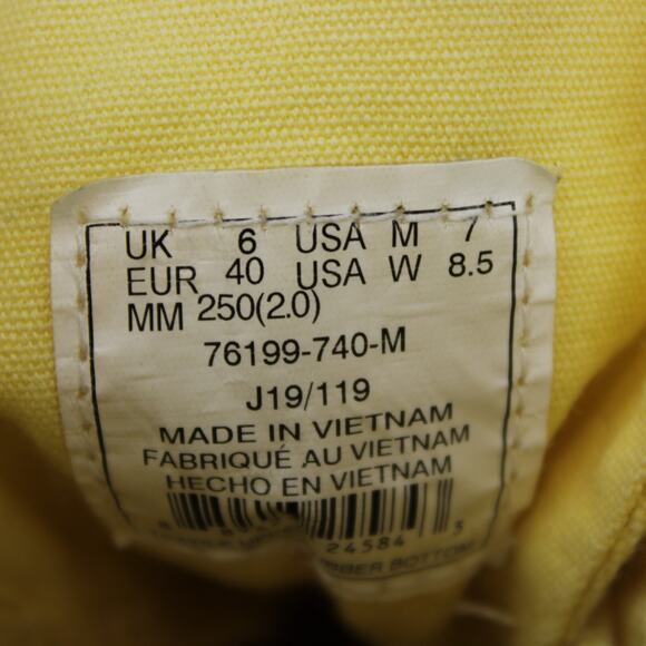 Palladium Canvas Boots Mens 7 Yellow Lightweight Combat - Picture 9 of 9